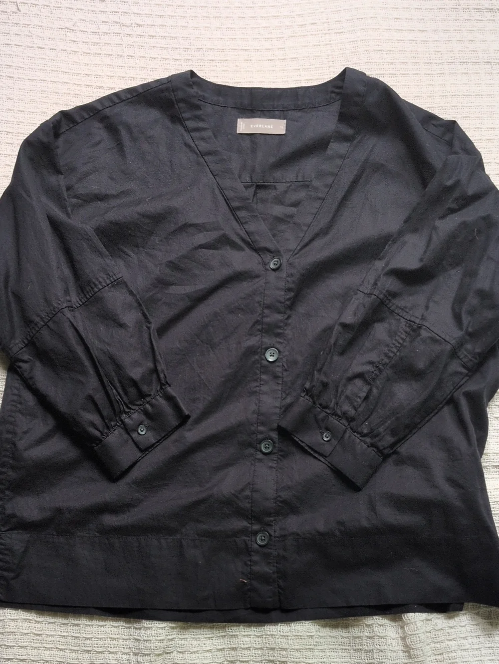 Everlane V-neck Button Down Cotton Blouse
